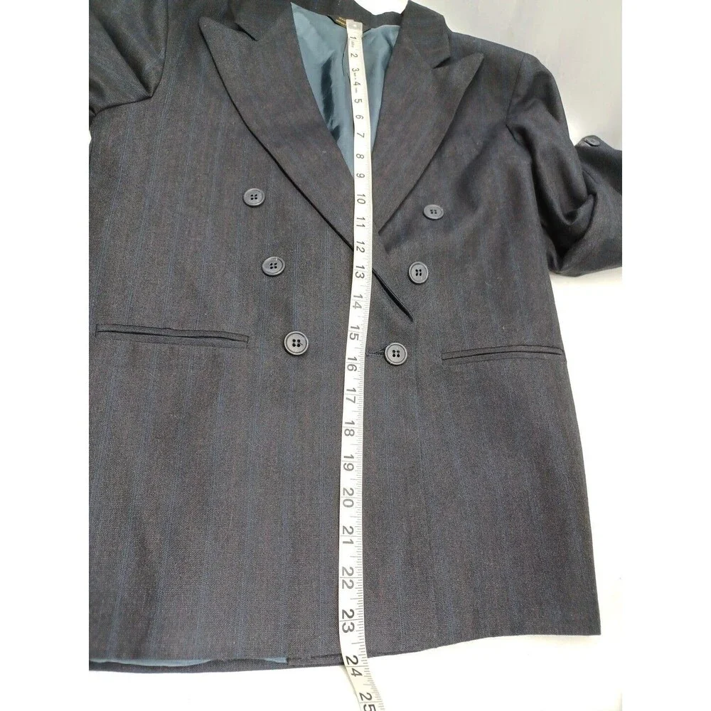 Charles Klein Boys Blazer Jacket Navyblue Double Breasted Sz 12